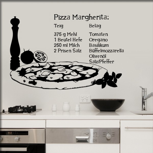 Wandtattoo Pizza Margherita