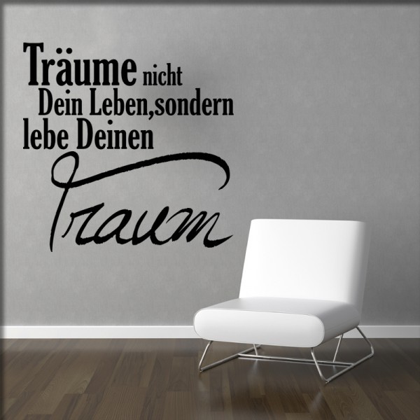 Wandtattoo Traum leben