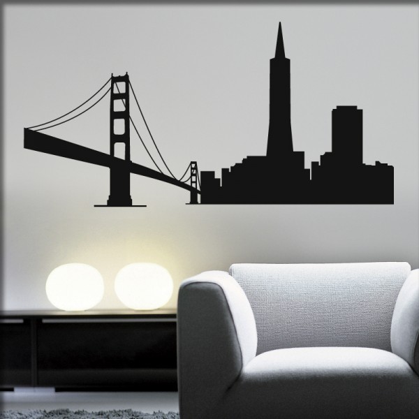 Wandtattoo San Francisco Skyline