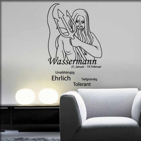 Wandtattoo Sternzeichen Wassermann