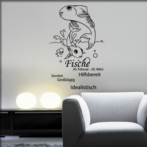 Wandtattoo Sternzeichen Fische