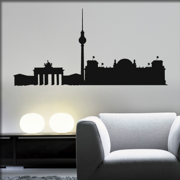 Wandtattoo Berlin Silhouette