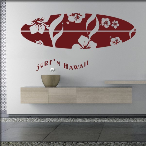 Wandtattoo Hawaii Surfer