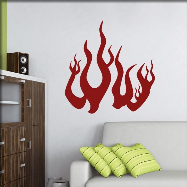 Wandtattoo Flammen