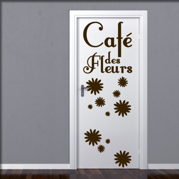 Wandtattoo Café des Fleurs