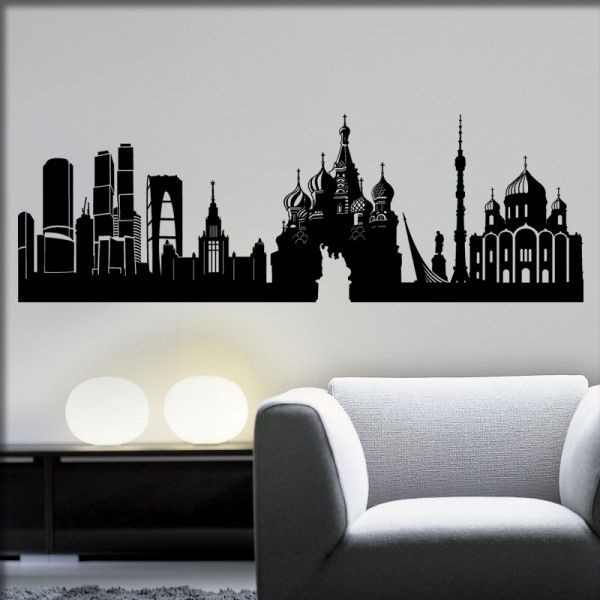 Wandtattoo Moskau Skyline