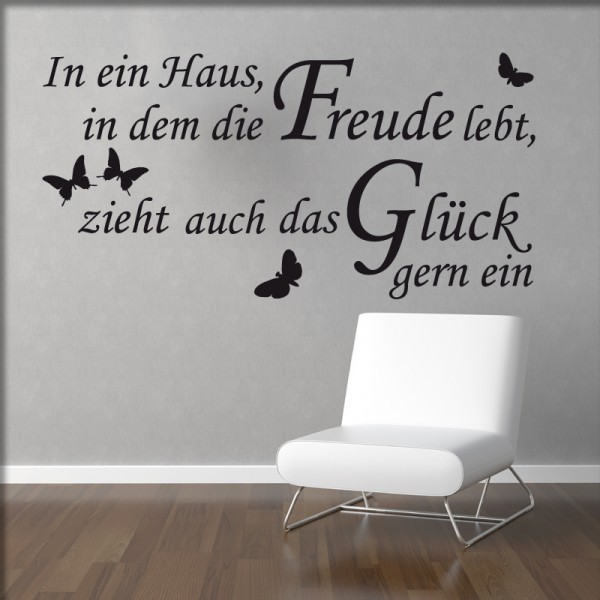 Wandtattoo Glück zieht ein