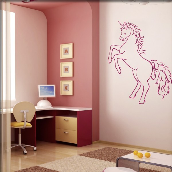 Wandtattoo Feines Einhorn